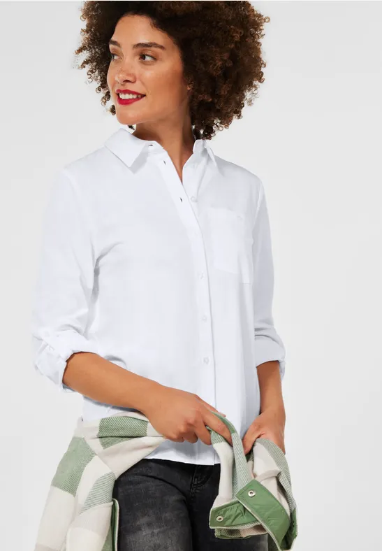 Street One Baumwollbluse mit Tasche 